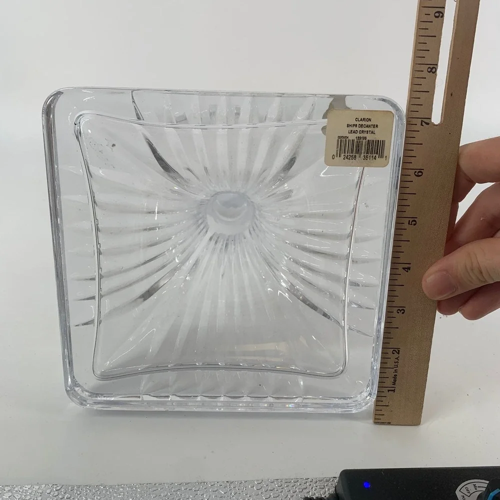 Waterford Crystal Clarion Ships Decanter Square Lead Crystal Made in Slovenia